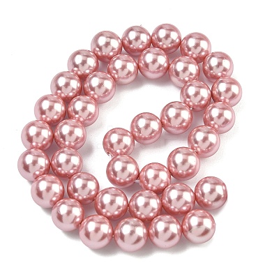Electroplated Shell Pearl Beads Strands BSHE-G041-10mm-05-1