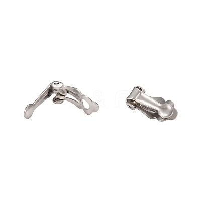 Tarnish Resistant 304 Stainless Steel Clip-On Earrings Findings X-STAS-Q185-01-1