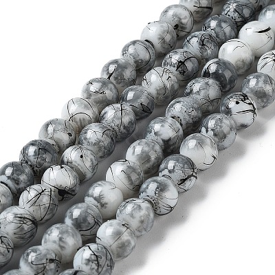 Drawbench & Baking Paint Glass Beads Strands GLAA-S176-01-1