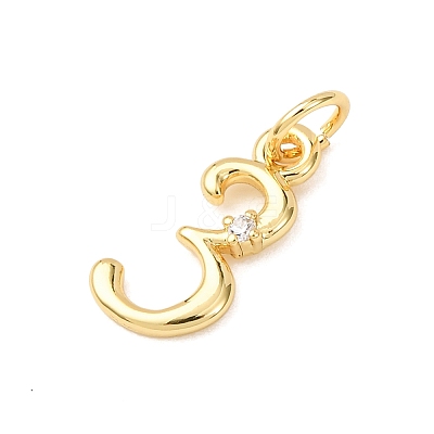 Brass Micro Pave Cubic Zirconia Pendants KK-D019-28G-03-1