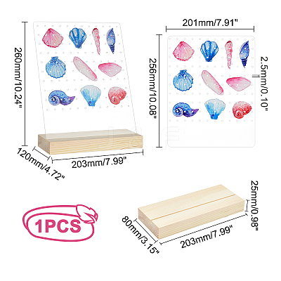 Acrylic Earrings Display Stands ODIS-WH0011-44-1