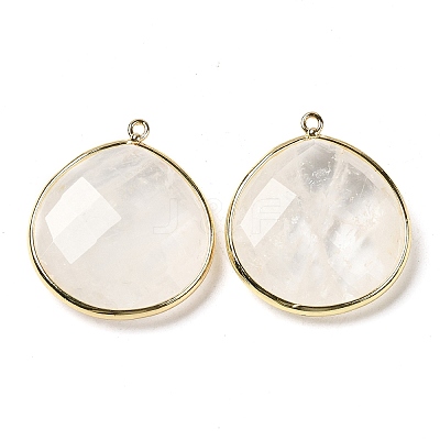 Natural Quartz Crystal Pendants G-B009-07G-W-1