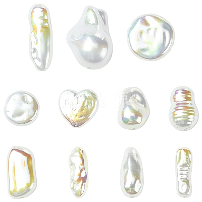 22Pcs 11 Styles ABS Plastic Imitation Baroque Pearl Beads FIND-CJ0005-37-1