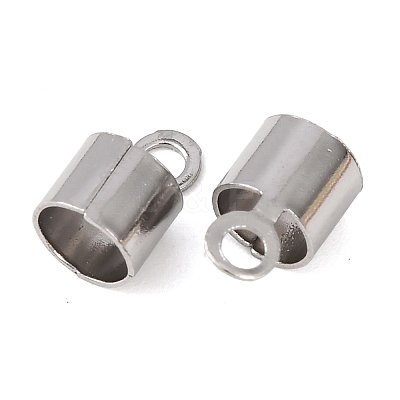 304 Stainless Steel Fold Over Crimp Cord Ends STAS-P434-05F-P-1