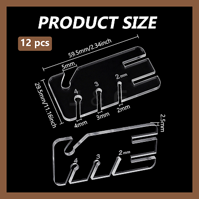 12Pcs Acrylic Crochet Knitting Loom Board DIY-BC0015-06-1