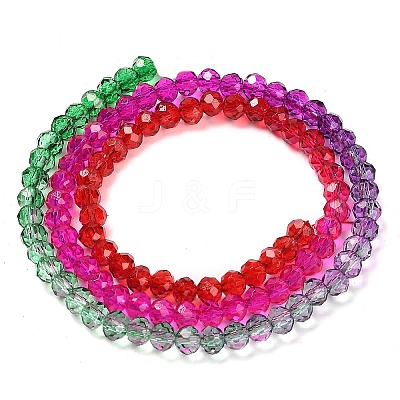 Transparent Painted Glass Beads Strands X-DGLA-A034-T3mm-A24-1
