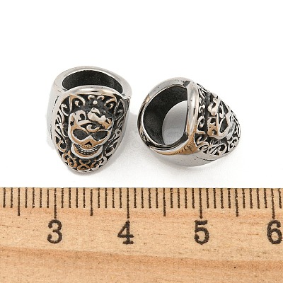 316 Surgical Stainless Steel European Beads STAS-Q326-06AS-07-1