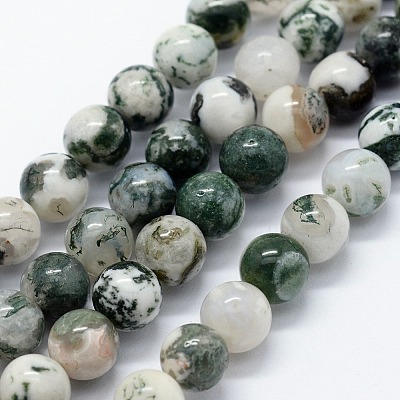 Natural Tree Agate Beads Strands X-G-I199-03-4mm-1