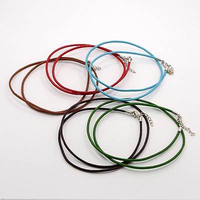 Leather Cord Necklace Making X-MAK-F002-M-1