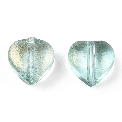 Transparent Spray Painted Glass Beads GLAA-R211-02-B05-1