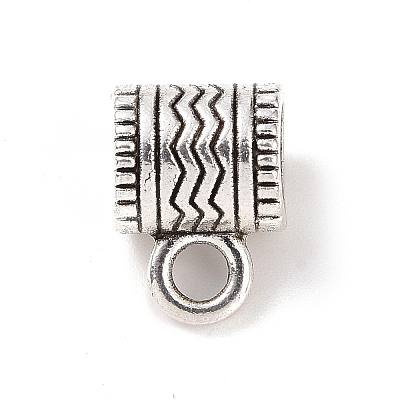 Tibetan Style Alloy Tube Bails PALLOY-P293-185-1