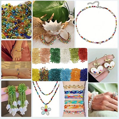 10G Glass Seed Beads SEED-YW0003-11A-1
