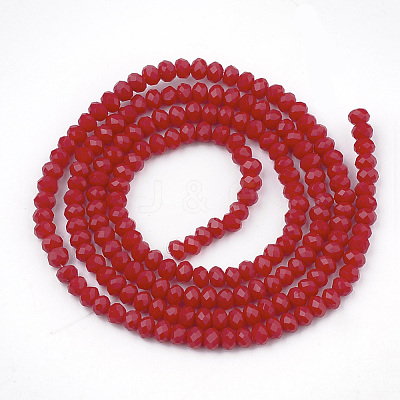 Opaque Solid Color Glass Beads Strands GLAA-S178-14B-02-1