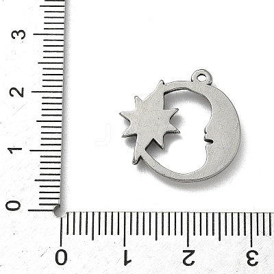 304 Stainless Steel Pendant Cabochon Settings STAS-P422-14P-1