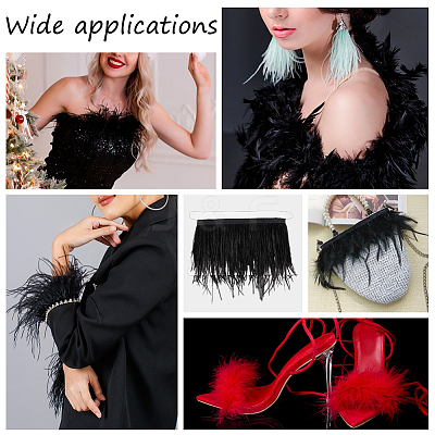 2M Fashion Ostrich Feather Trimming DIY-OC0013-33A-1