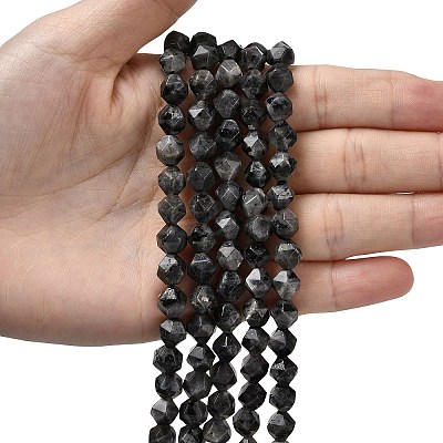 Natural Larvikite Beads Strands G-Z119-A32-02-1