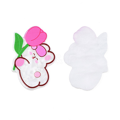 Transparent Printed Acrylic Cabochons TACR-N016-13A-1