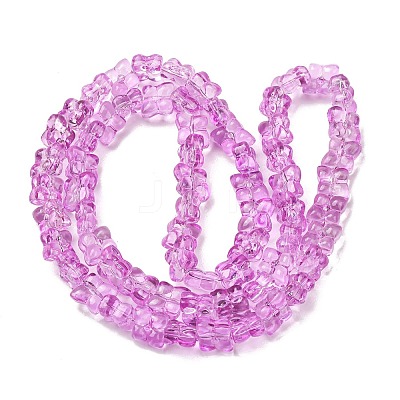 Transparent Glass Beads Strands GL-CBAAE04-01G-1