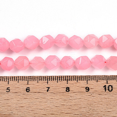 Dyed Natural White Jade Beads Strands G-T139-8mm-46U-1