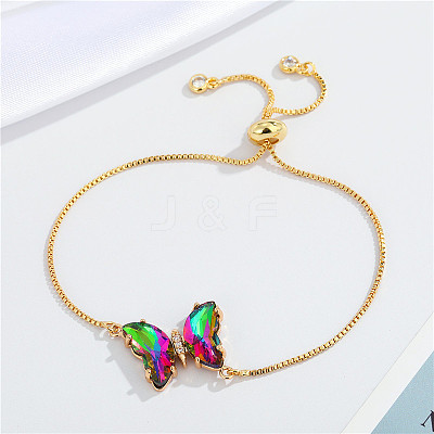 European Jewelry Simple and Elegant Crystal Butterfly Bracelet Adjustable Bracelet for Women ST8136961-1