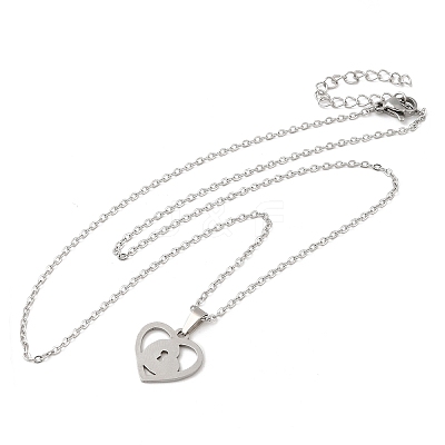 Non-Tarnish 306 Stainless Steel Pendant Necklace for Women LS-NJEW-Q772-01P-10-1