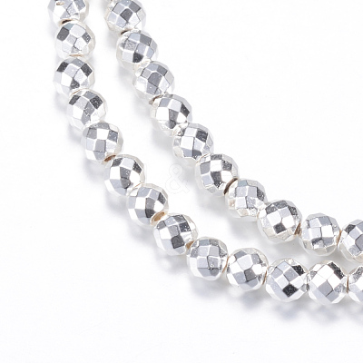 Electroplate Non-magnetic Synthetic Hematite Bead Strands G-Q465-12S-1