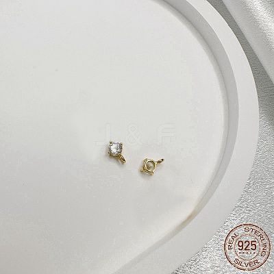 925 Sterling Silver Micro Pave Clear Cubic Zirconia Charms STER-P054-11A-G-1