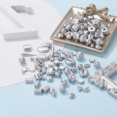 Plated Acrylic Beads MACR-YW0001-29P-1