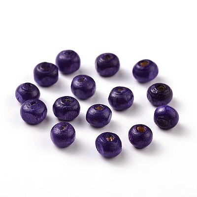 Dyed Natural Wood Beads WOOD-Q006-6mm-12-LF-1