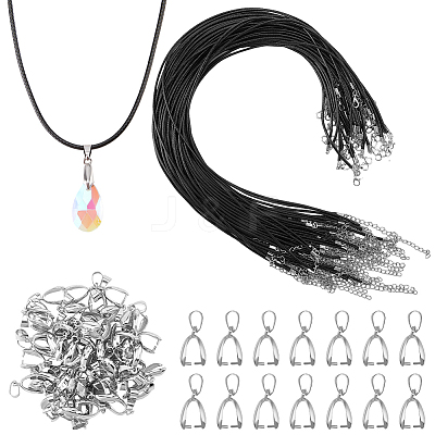 60Pcs 2MM Round Imitation Leather Cord Necklace Making NJEW-SC0001-93-1