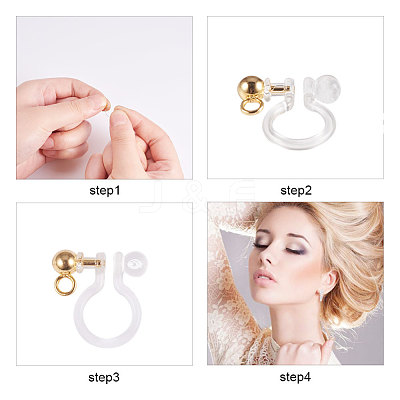Plastic Clip-on Earring Findings X-KY-P007-H01-1