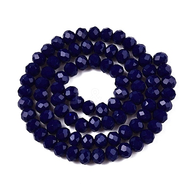 Opaque Solid Color Imitation Jade Glass Beads Strands LS-EGLA-A044-P6mm-D07-1