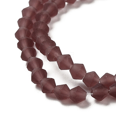 Imitate Austrian Crystal Frosted Glass Beads Strands GLAA-F029-TM2mm-B05-1