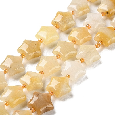 Natural Yellow Aventurine Beads Strands G-NH0005-008-1