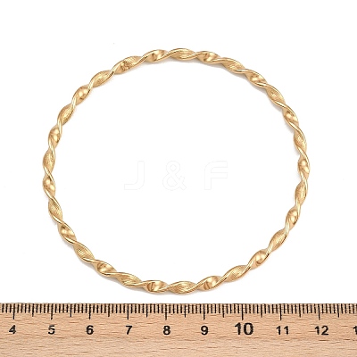 304 Stainless Steel Twist Bangles for Women LS-BJEW-G759-06G-1