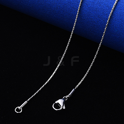 Non-Tarnish 304 Stainless Steel Boston Link Chain Necklace NJEW-S420-005C-P-1
