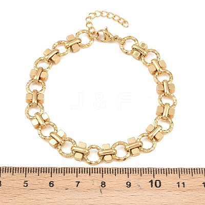 304 Stainless Steel Link Chain Bracelets for Women BJEW-H207-01E-G-1