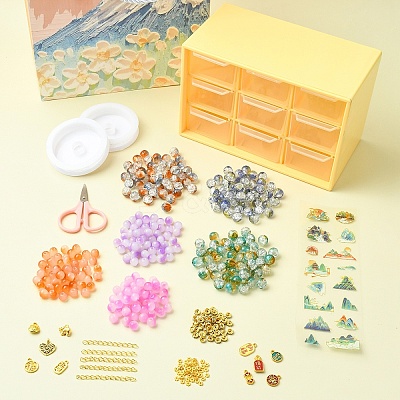 DIY Lampwork Beaded Bracelet Making Kit DIY-FZC0001-01D-1
