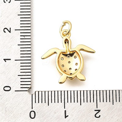 Brass Micro Pave Cubic Zirconia Pendants KK-Q040-02G-G-1