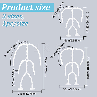 3Pcs 3 Styles Plastic Action Figure Movable Skeleton DIY-GO0001-06-1