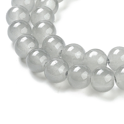 Imitation Jade Glass Beads Strands DGLA-S076-8mm-30-1