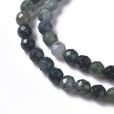 Natural Moss Agate Beads Strands G-F596-21-3mm-1