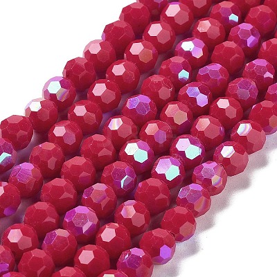 Opaque Glass Beads Strands EGLA-A035-P8mm-L16-1