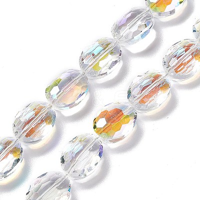 Faceted Glass Beads Strands EGLA-E030-01F-1