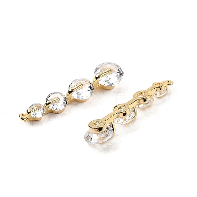 Brass Micro Pave Cubic Zirconia Pendants KK-F901-01B-G-1