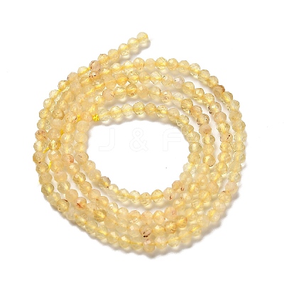 Heated Natural Citrine Beads Strands G-Z074-A03-01-1