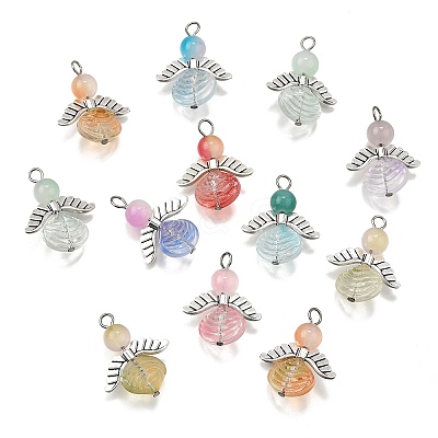 30Pcs Glass Pendants FIND-CJ0003-36-1