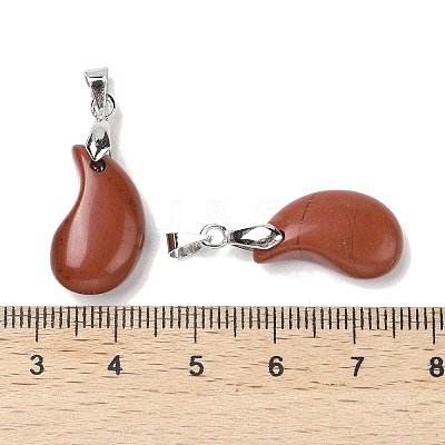 Natural Red Jasper Pendants G-NH0025-14P-02-1
