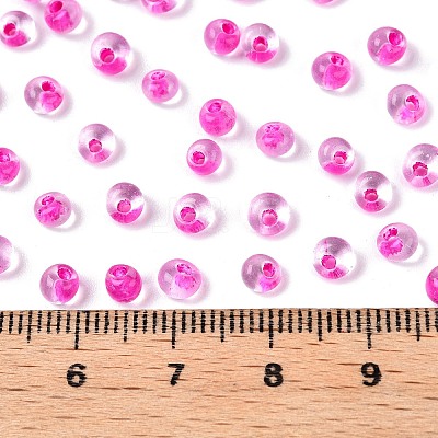 6/0 Inside Colours Transparent Glass Seed Beads X1-SEED-T007-07I-1