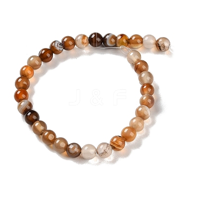 Natural Striped Agate/Banded Agate Beads Strands G-Z060-A01-A10-1